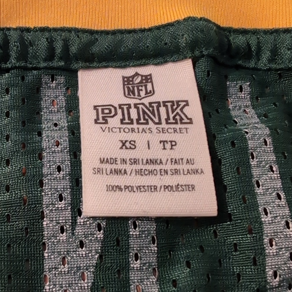 VS PINK GREEN BAY Packers Boxy JERSEY Shirt - Picture 10 of 12